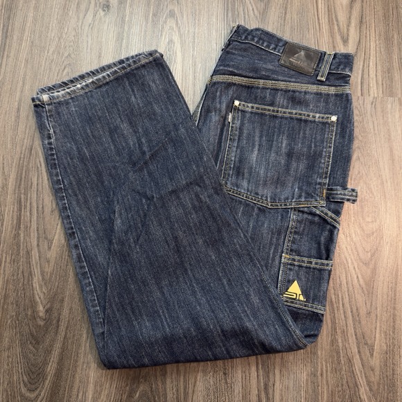 Levi's Other - VINTAGE Levi's Silvertab Baggy Wide Leg Carpenter Jeans Mens 36x34(32) Blue Y2K